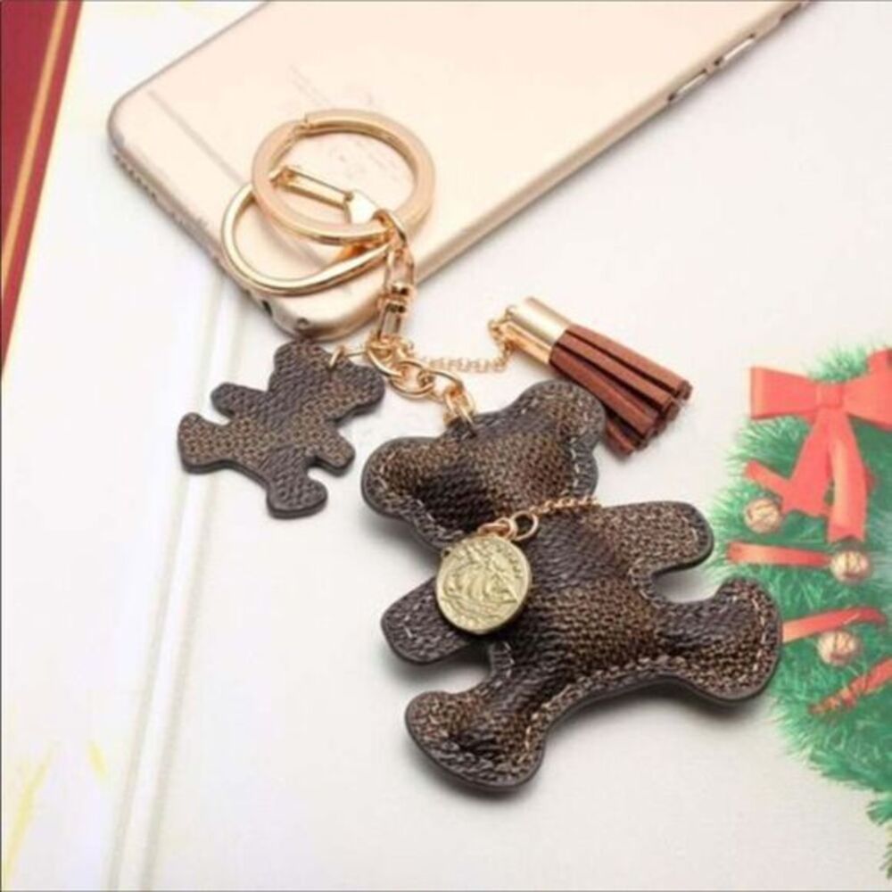 Plaid teddy bear keychain 🔑